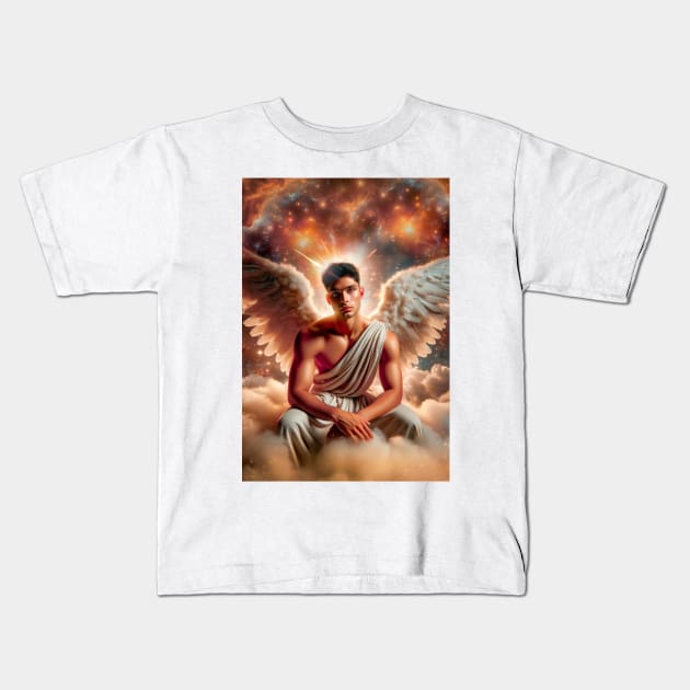Heavenly Angel Seduction: Divine Grace Sensual Elegance 01 Kids T-Shirt by Silurostudio